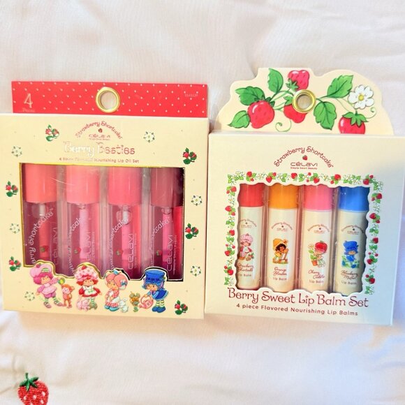 Strawberry Shortcake Celavi Lip Oil & Lip Balm 2x Pack Bundle - Picture 2 of 7